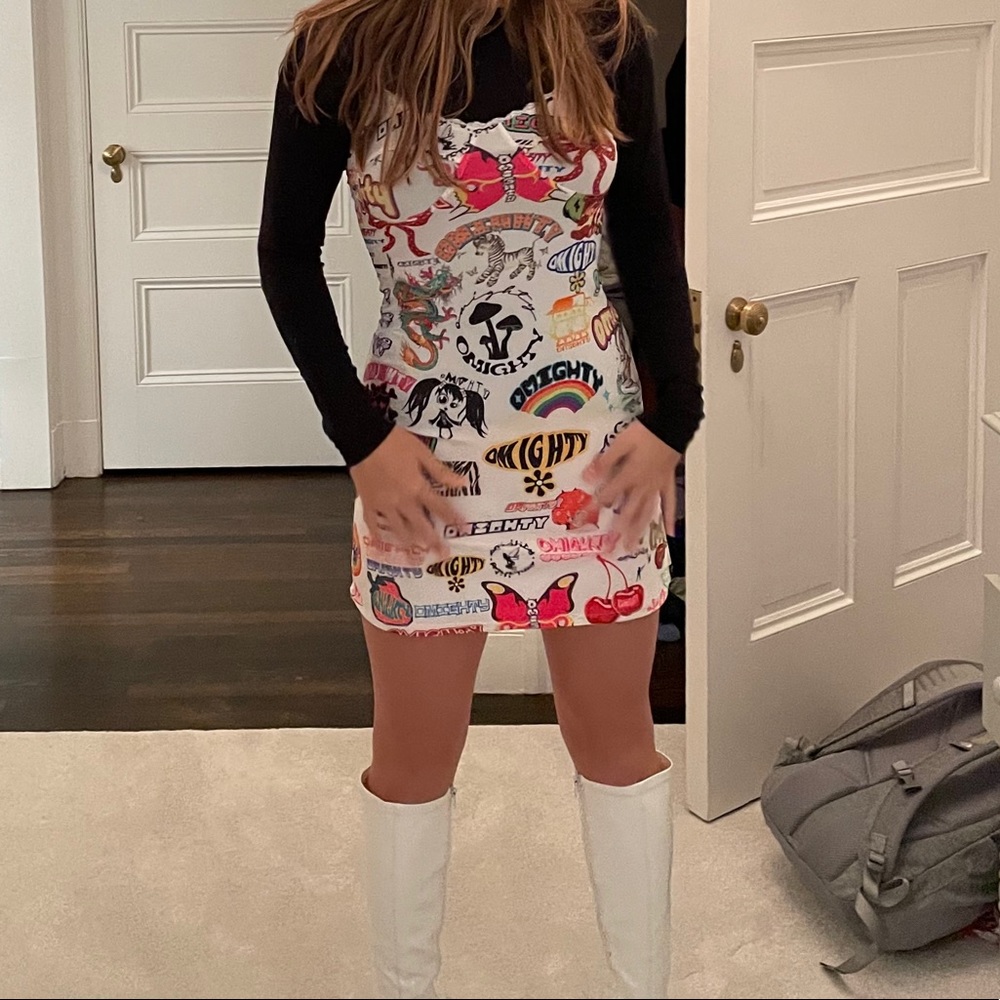 OMIGHTY Printed Minidress